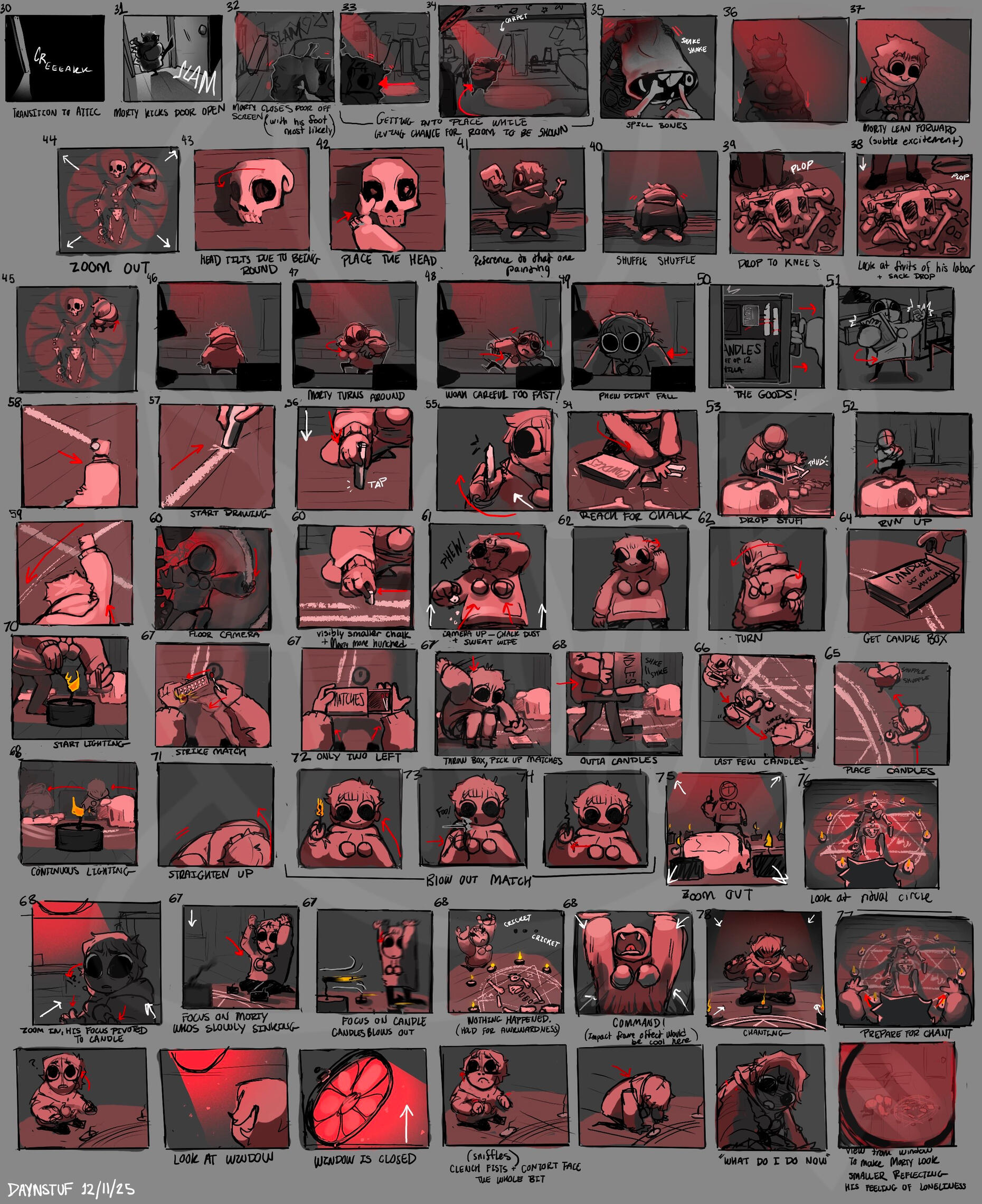 StoryBoard/ColorScript - Mortimer and the Misfortune (Click image to see animatic)