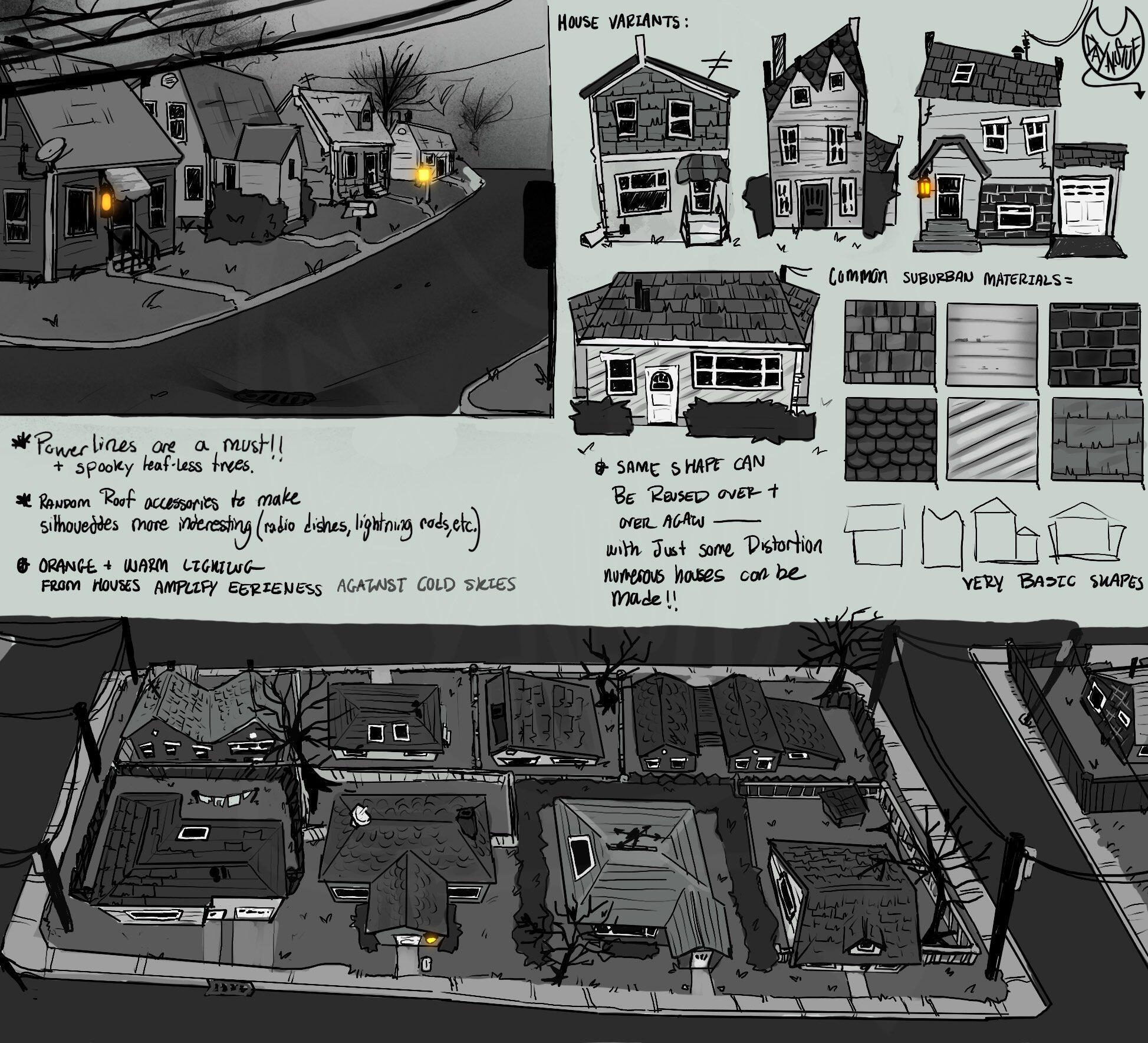 Town Concept Art - Mortimer and the Misfortune